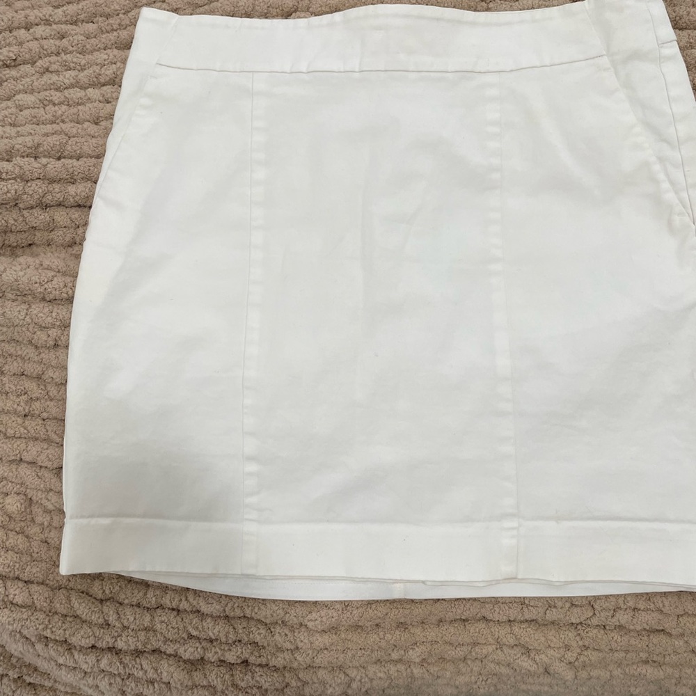 Ann Taylor Cream Mini Skirt